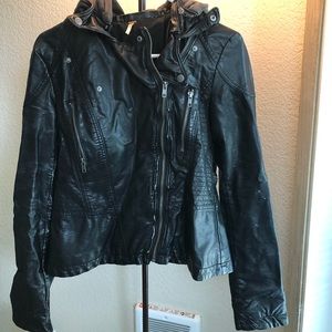 Free People Faux Leather Jacket Size 8